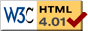 W 3C Valid HTML 4.0 Prüfsiegel, ab hier geht es zurück zum Inhaltsverzeichnis